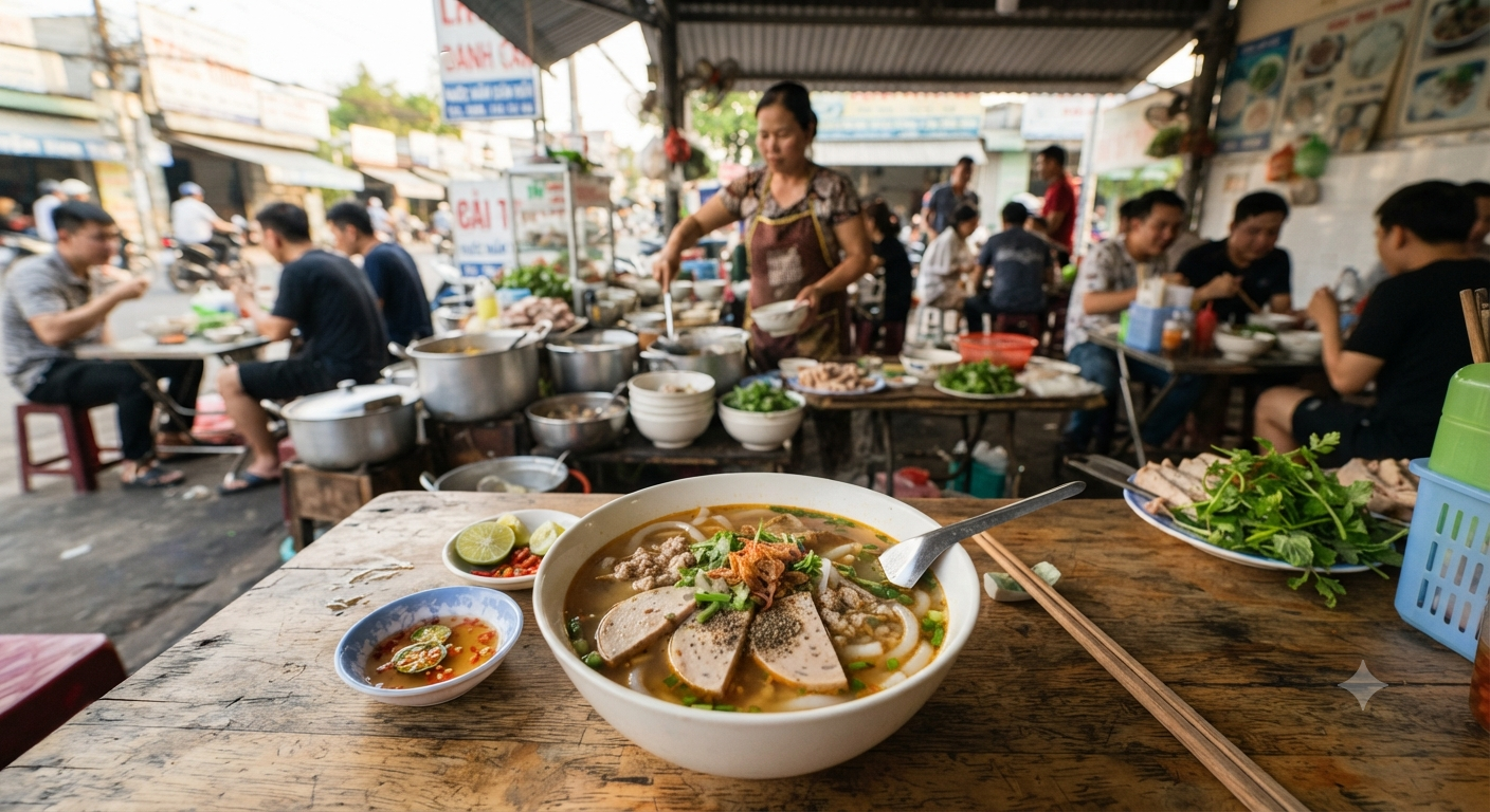 Tổng quan về món bánh canh dồi trường và nét đặc sắc tại quán Kim Huệ